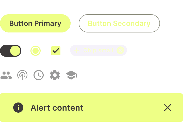 UI library components illustration